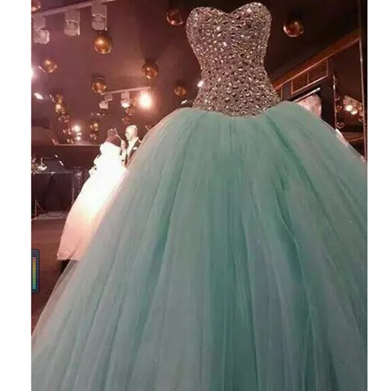 Siaoryne LP092 Ball Gown Crystal Beading Quinceanera Dress Debutante Gown prom dresses Trendy unclassified dresses