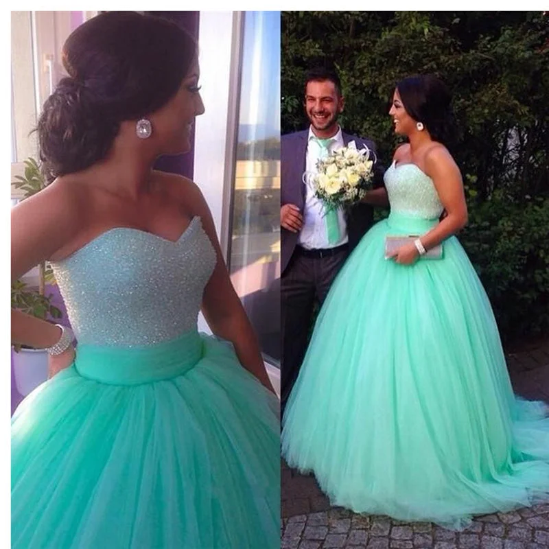 Siaoryne LP0928 Sweetheart Mint Green Ball Gown Quinceanera Dress Sweet 16 Dresses Beaded Holiday unclassified dresses