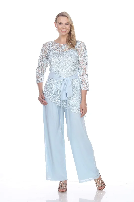 Soulmates - 1604SC Embroidered Loose Jumpsuit Flowy unclassified dresses