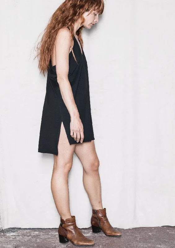 TANK TOP/DRESS - COTTON JERSEY black by BERENIK Black Tank Dress