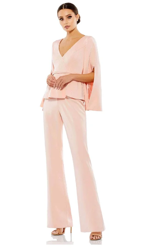 Ieena Duggal 11232 - V-Neck Long Sleeve Pantsuit