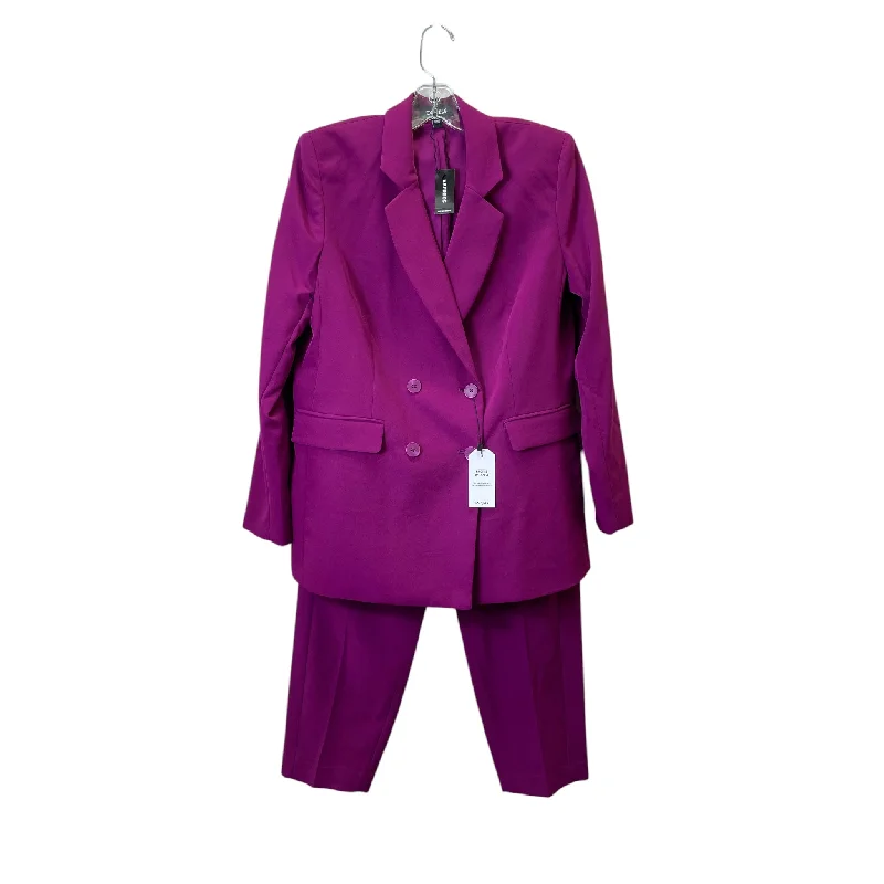 Pants Suit 2Pc By Express In Purple, Size:12