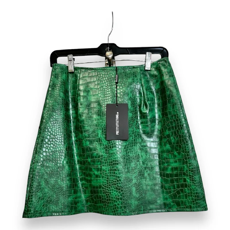 Skirt Mini & Short By Pretty Little Thing In Green, Size: S Casual Summer Skirt