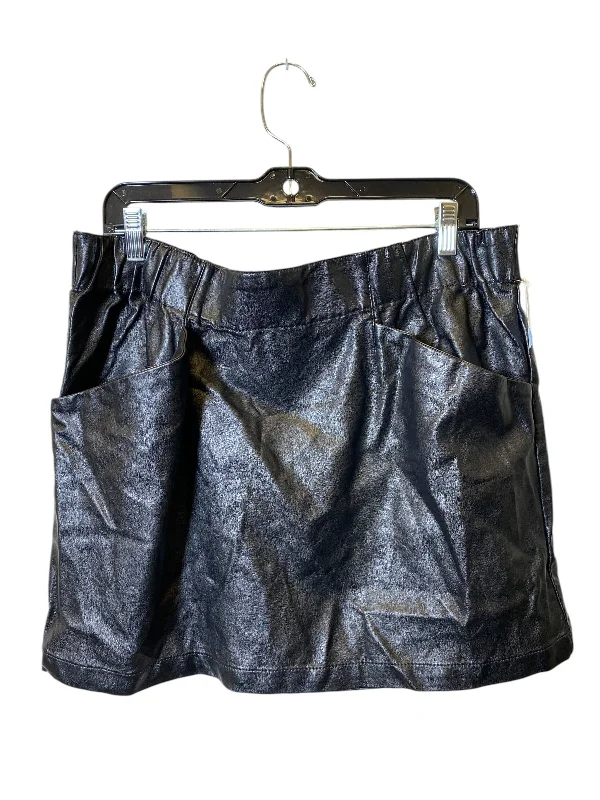 Skirt Mini & Short By Wild Fable In Black, Size: Xl A-line Denim Skirt