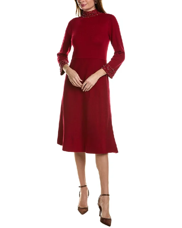 Anne Klein Mock Neck Sweaterdress Sweater Dress Outfit