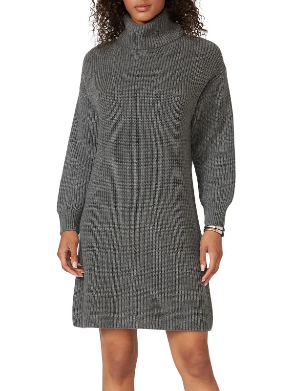 Blue Ice Womens Cowl Neck Mid Calf Sweaterdress Cozy Sweater Gown