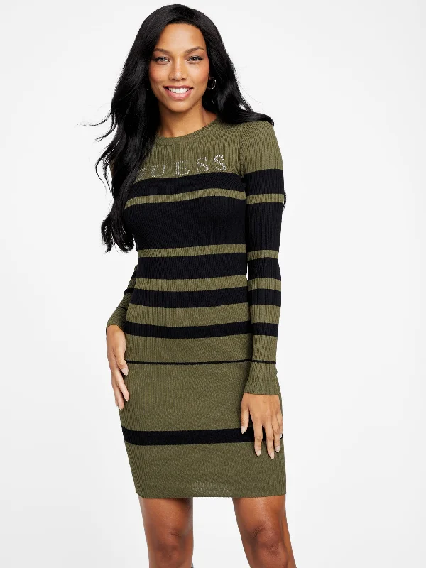 Luna Sweater Striped Dress Sweater Dress Twist