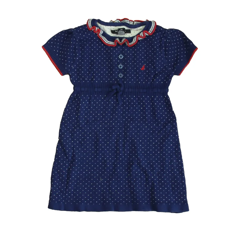 Nautica Girls Navy | White | Red Sweater Dress Sweater Dress Style