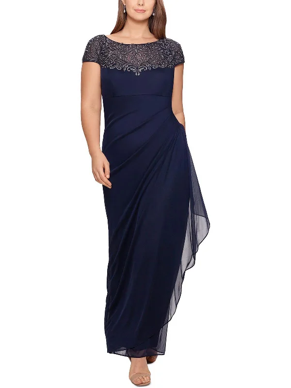 Plus Womens Embellished Maxi Evening Dress High-Waist Maxi Skirt