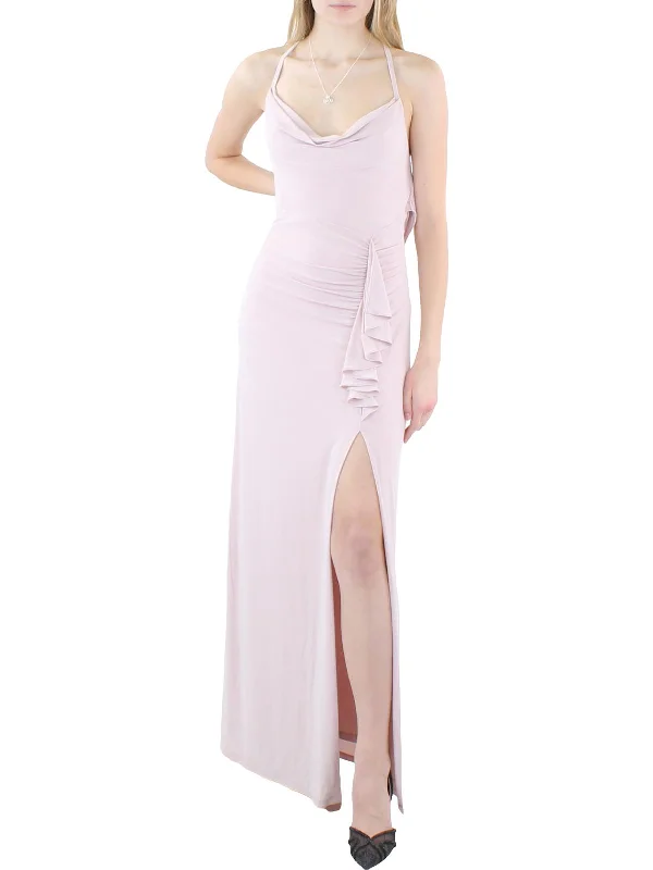 Womens Sleeveless Maxi Evening Dress Sleek Maxi Skirt