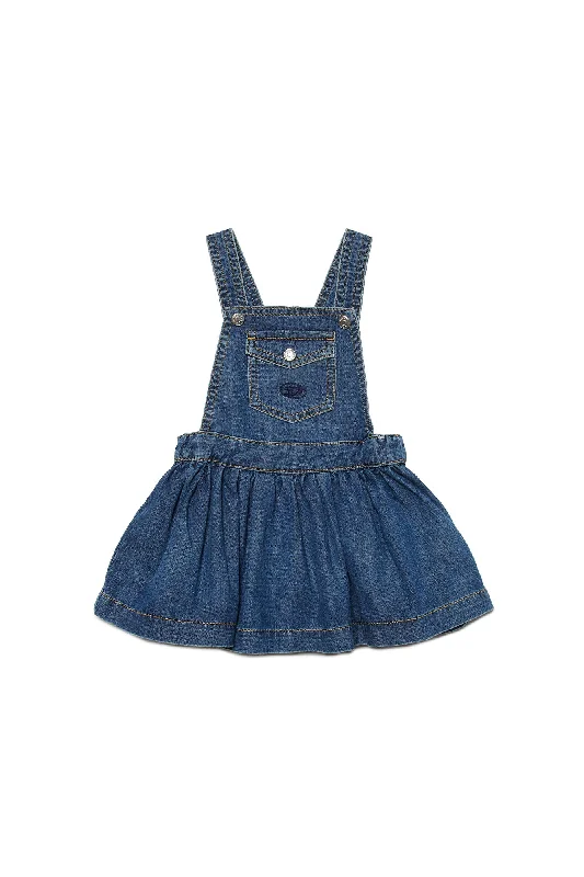 Denim jumper dress by Diesel Flared Hem Denim Skirt