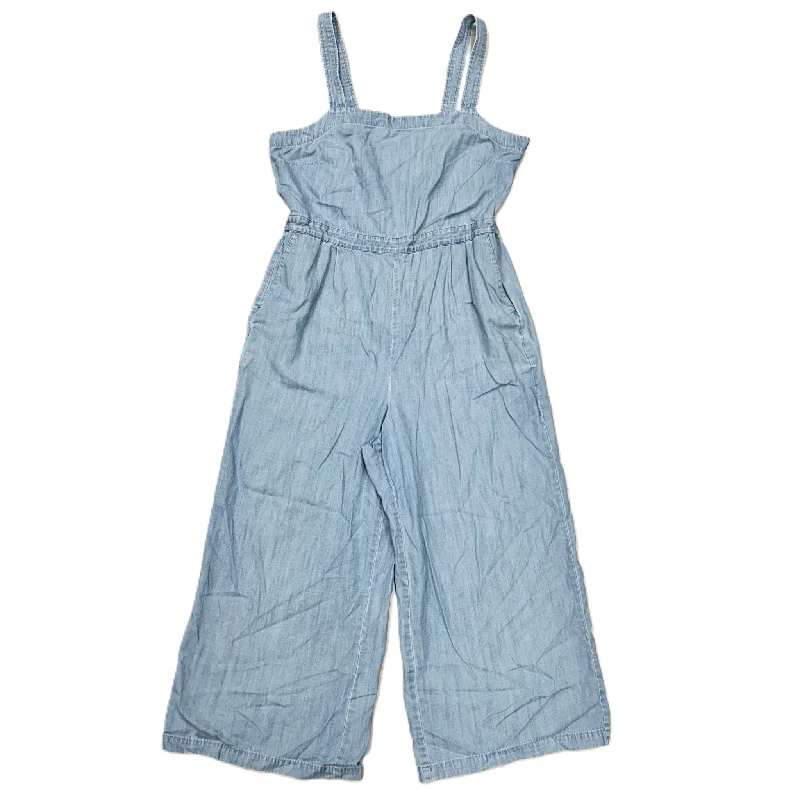 Jumpsuit By J. Crew In Blue Denim, Size: M A-line Denim Skirt