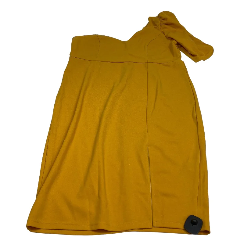 Yellow Dress Casual Midi Shein, Size 3x Midi Skirt with Pockets