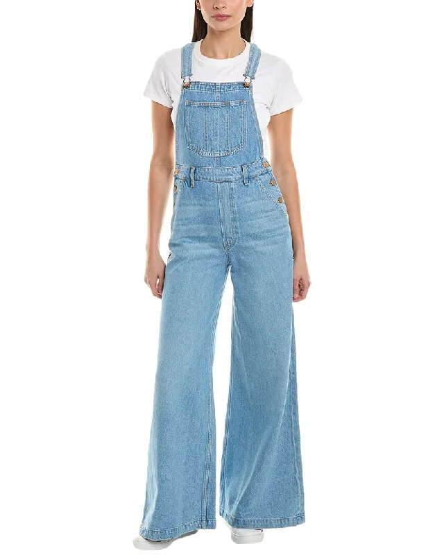 MOTHER Denim SNACKS! The Sugar Cone Overall Belted Denim Skirt