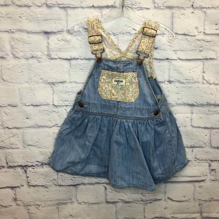 Oshkosh Denim Size 24 Months Girls Jumper Denim Skirt Dress