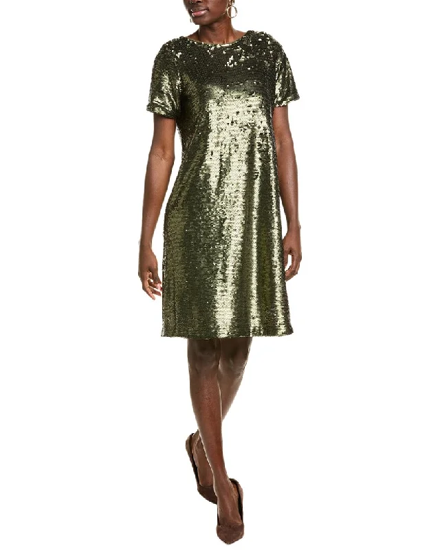 Anne Klein Sequin T-Shirt Dress Sequin Wrap Dress