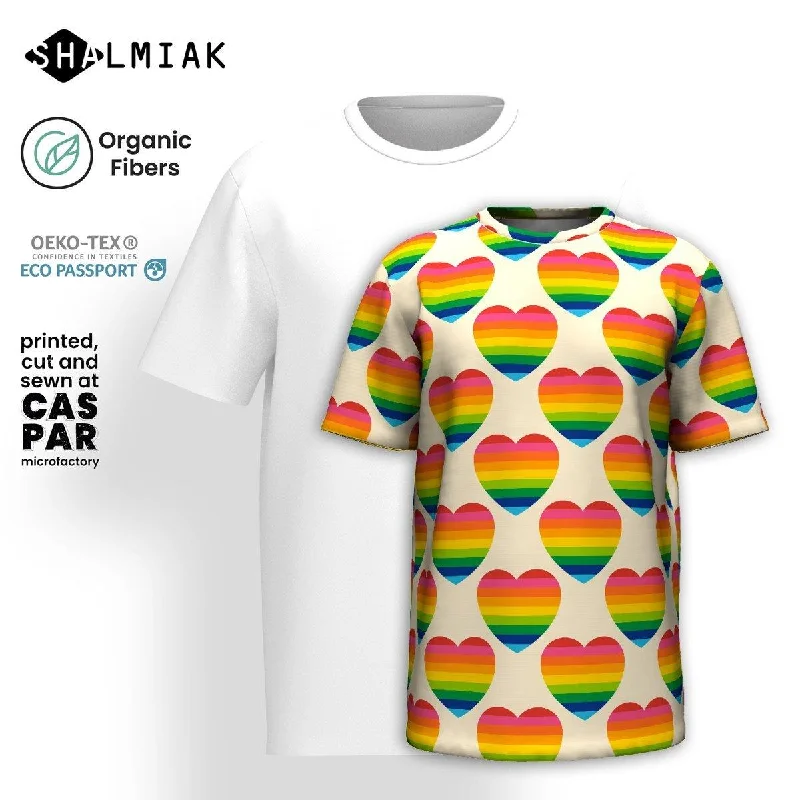 ELLIE LOVE rainbow - T-shirt  (organic cotton) Silk Shirt Dress