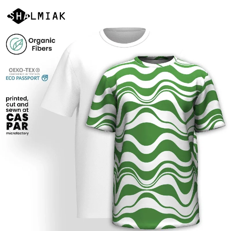 ENERGY WAVES green  - T-shirt (organic cotton) Shirt Dress Look