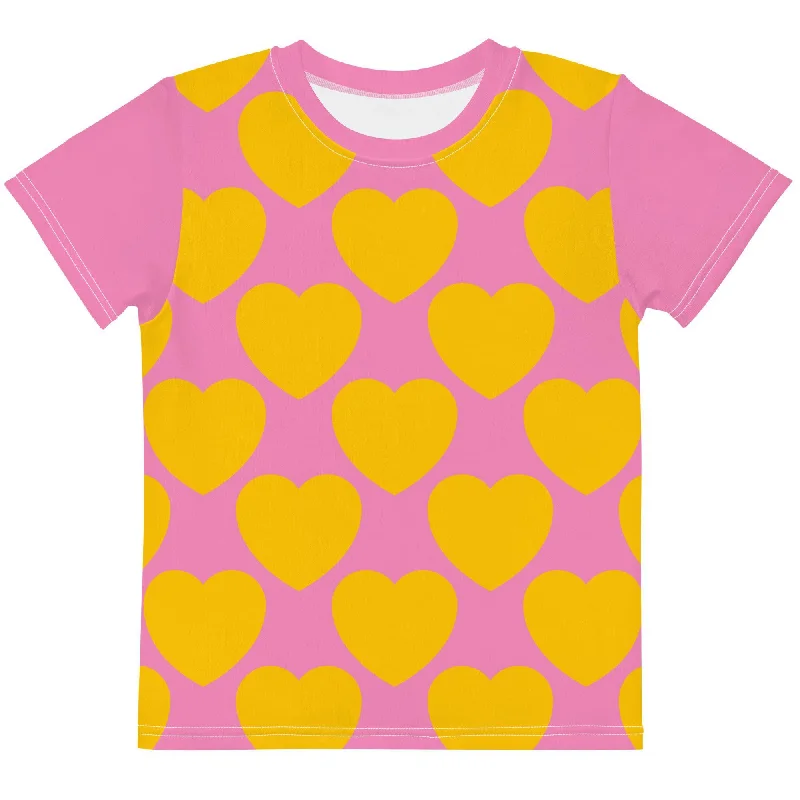 ELLIE LOVE yellow pink - Kid's T-shirt Button-up Shirt Dress