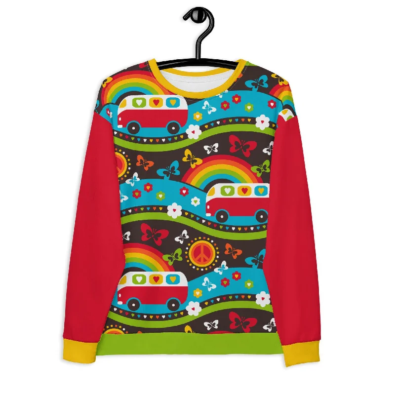 HIPPIE DAY rainbow - Unisex Sweatshirt  (recycled) Shirt Dress Combo