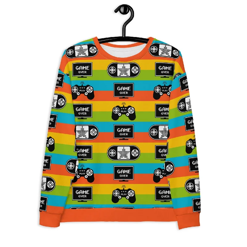 GAME OVER colour - Unisex Sweatshirt  (recycled) Ruffled Shirt Dress